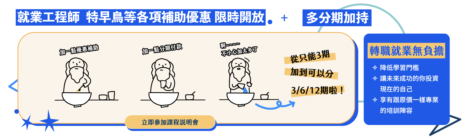 緯育就業補助和分期付款,讓程式語言學習成本門檻大幅降低